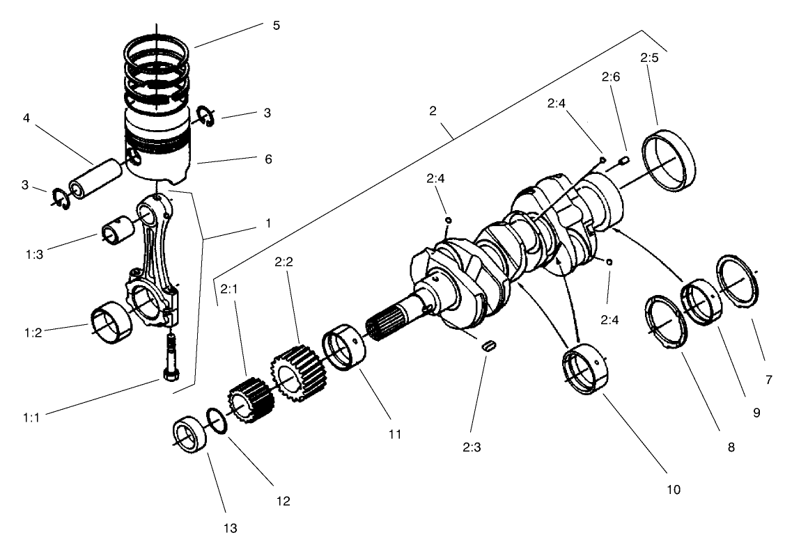 Piston and Crankshaft Assembly