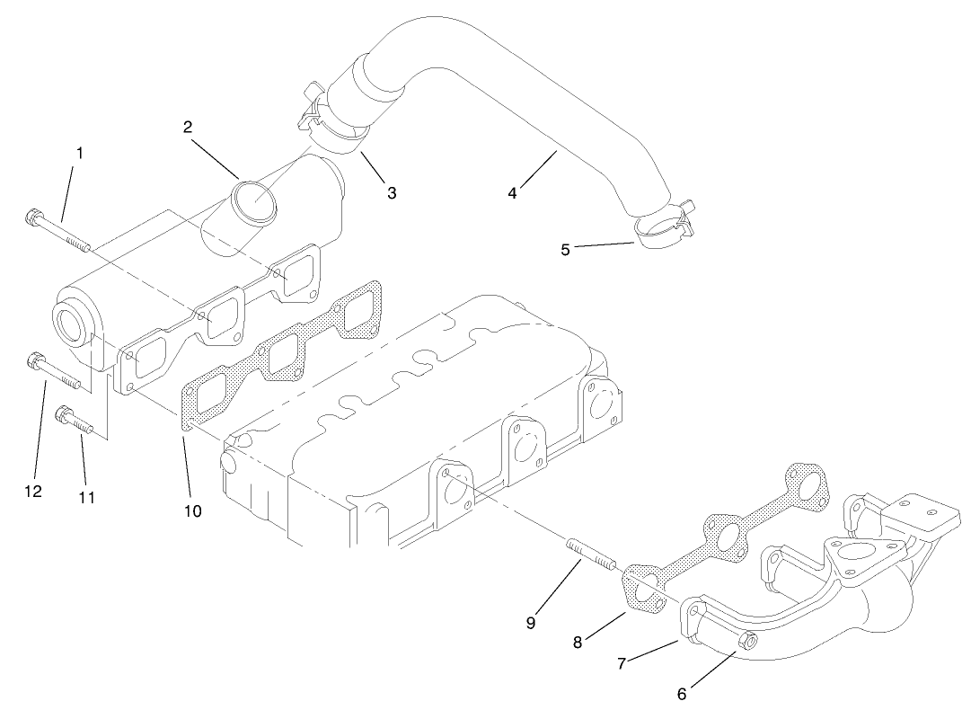 Exhaust Manifold and Gasket Assembly