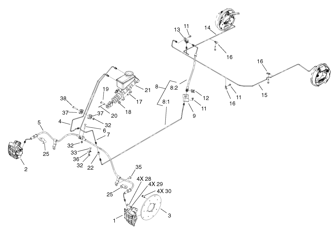 Brake and Master Cylinder Assembly