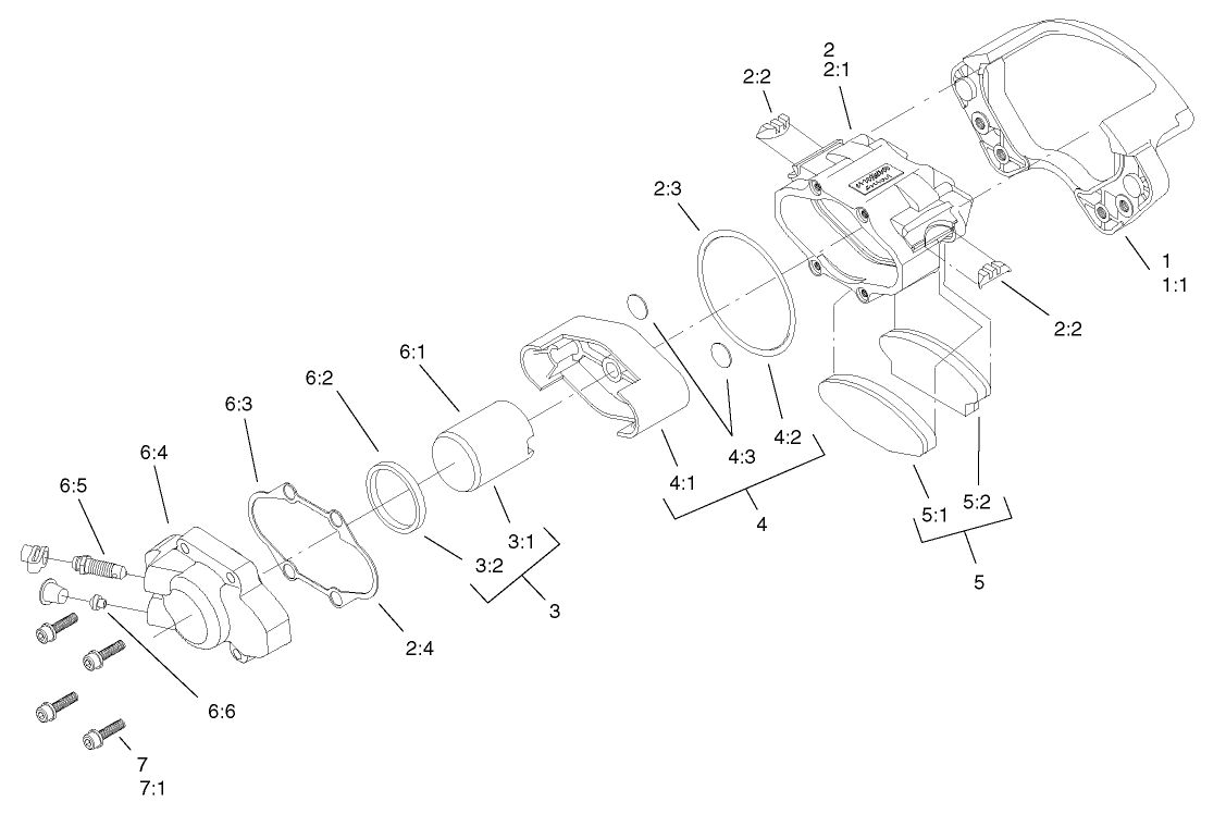Left Hand Caliper Assembly No. 104-6801
