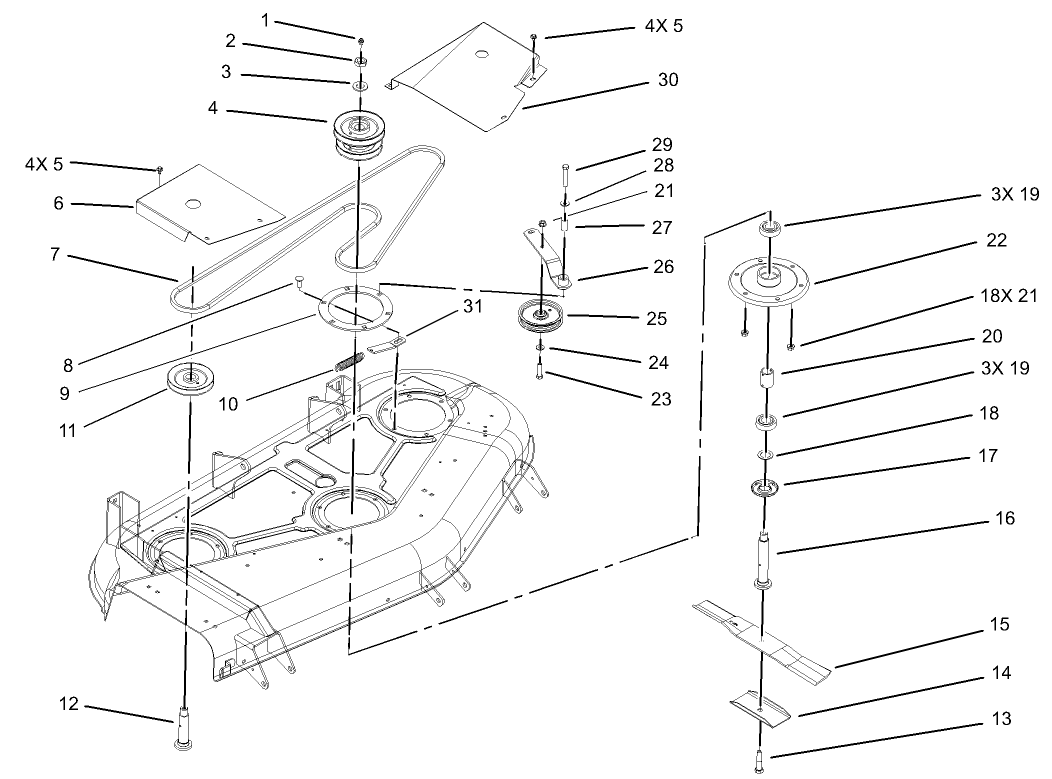Spindle and Blade Assembly