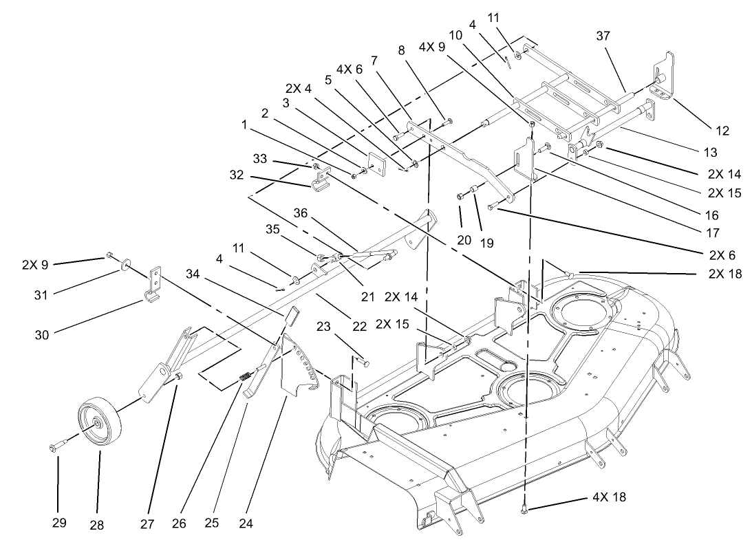 Deck Suspension Assembly