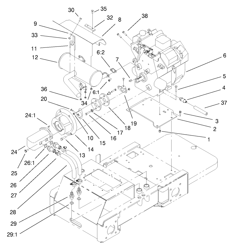 Engine and Pump Assembly