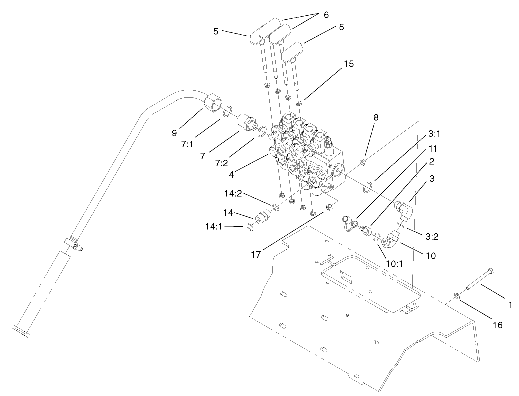 4-Spool Valve Assembly