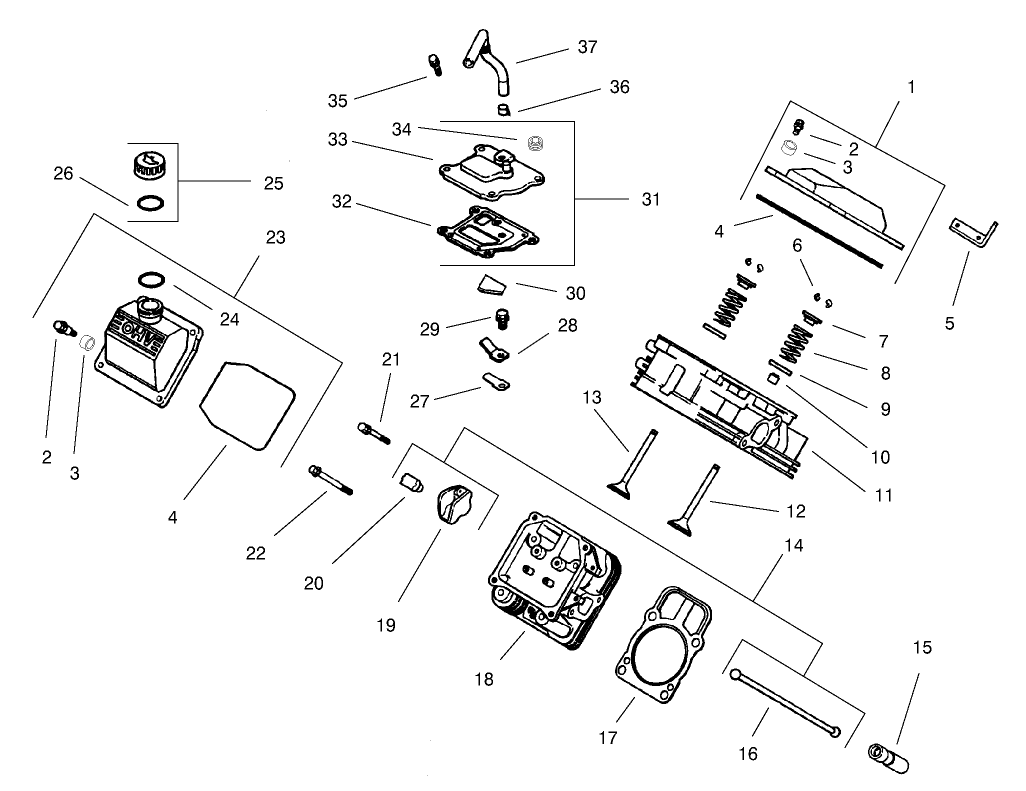 Group 4-Head/Valve/Breather Assembly Kohler CH22S-66559