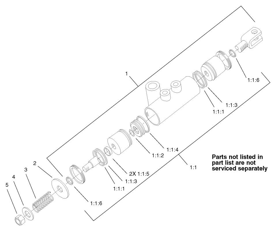 Hydraulic Cylinder Assembly No. 104-6094