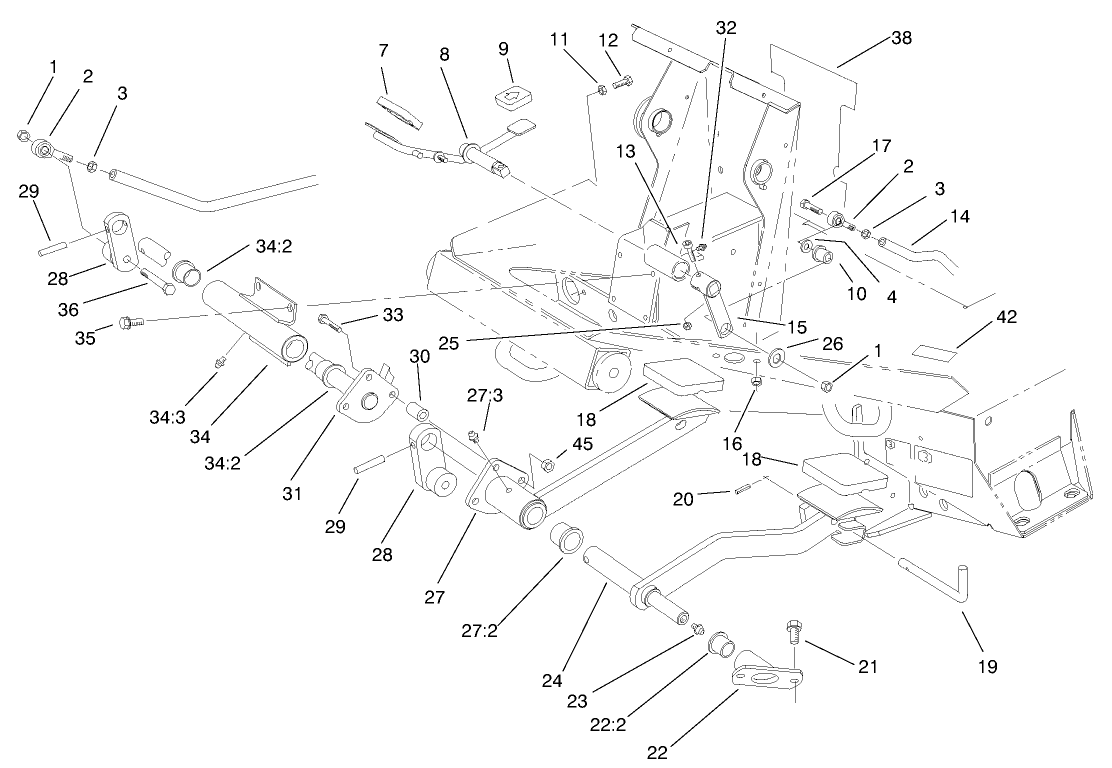 Traction and Brake Pedal Assembly