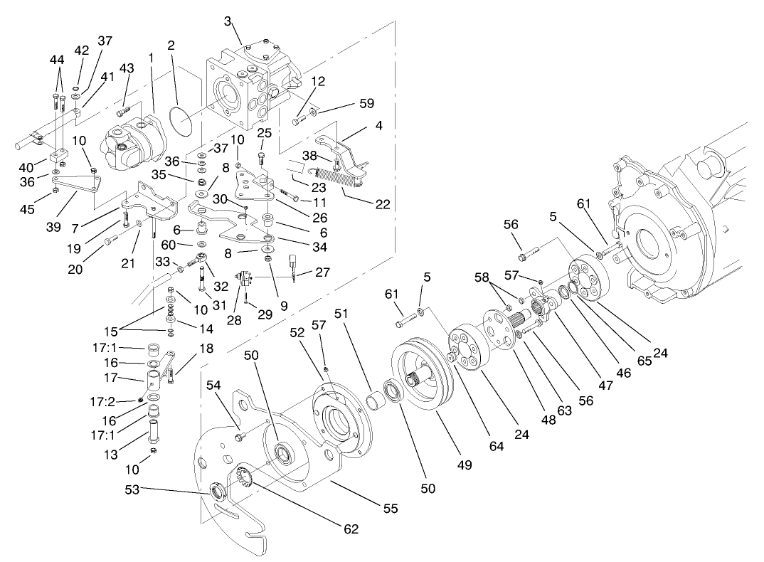 Hydraulic Pump Installation Assembly