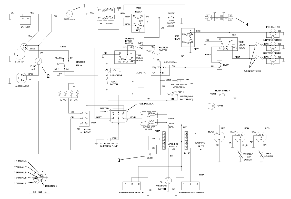 Electrical Schematic Main Wire Harness Assembly No. 104-7414
