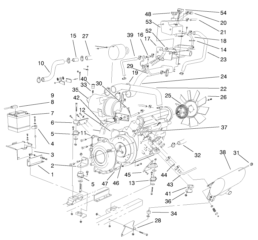 Engine Parts Installation Assembly