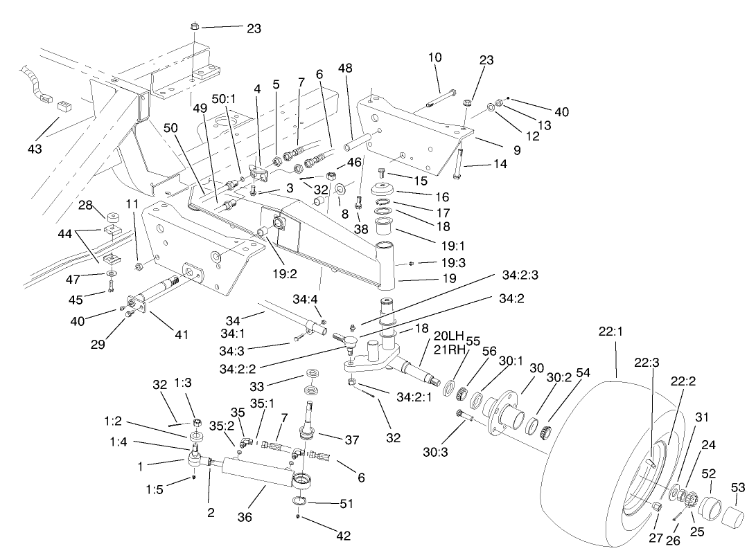 Rear Axle Assembly-2WD (only on: 30450)
