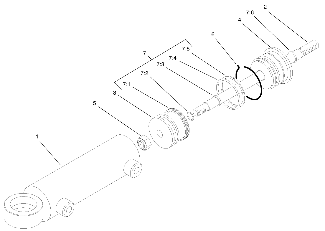 Hydraulic Cylinder Assembly No. 94-8142 (only on: 30450)