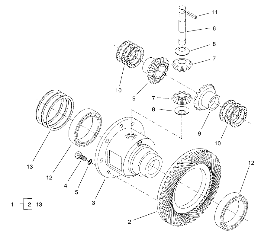 Rear Axle Assembly No. 100-3784 (Continued) Differential Assembly