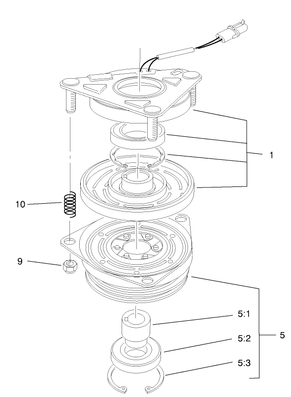 Electric Clutch Brake Assembly No. 100-2559