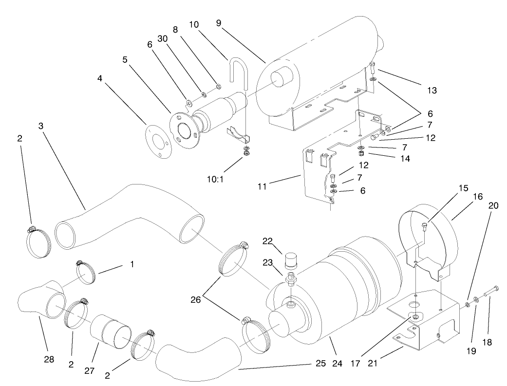 Muffler and Air Cleaner Assembly