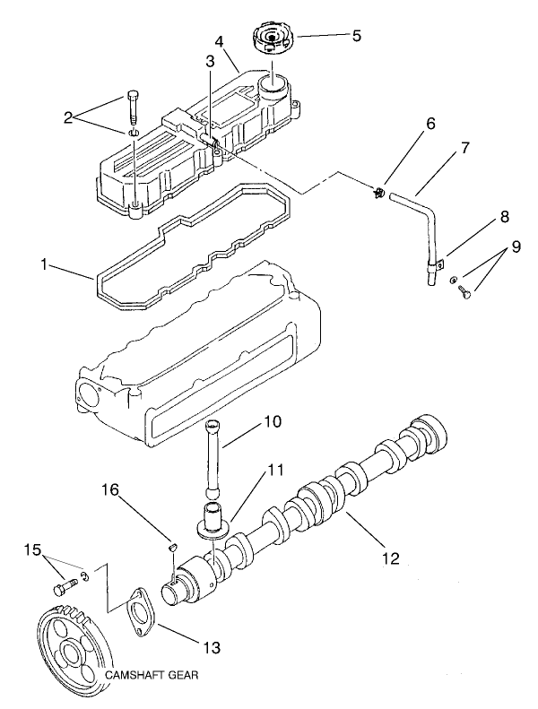 Rocker Cover and Camshaft Assembly