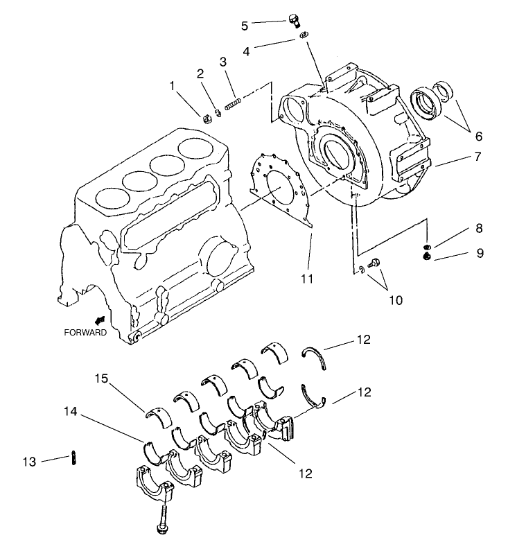 Flywheel Housing and Main Metal Assembly