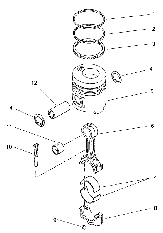 Piston and Connecting Rod Assembly