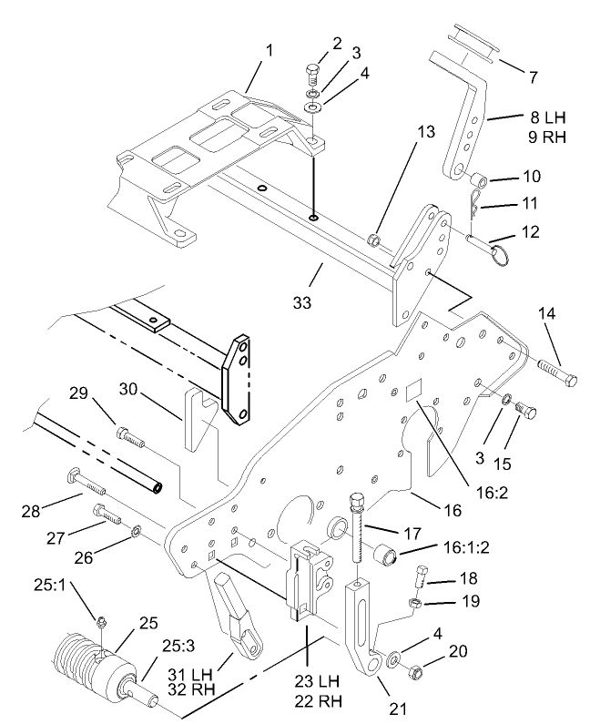 Engine Mount and Frame Assembly