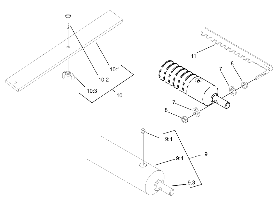 Roller and Height-of-Cut Bar Assembly