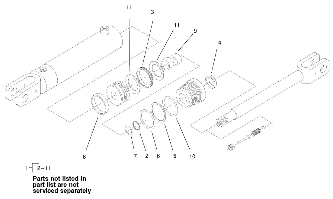 Hydraulic Cylinder Kit Assembly No. 100-4163