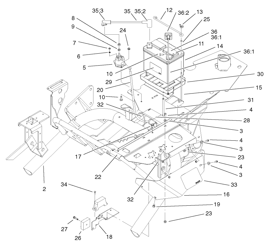 Frame and Battery Assembly