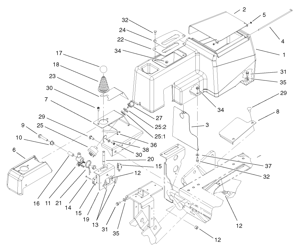 Joystick and Console Assembly