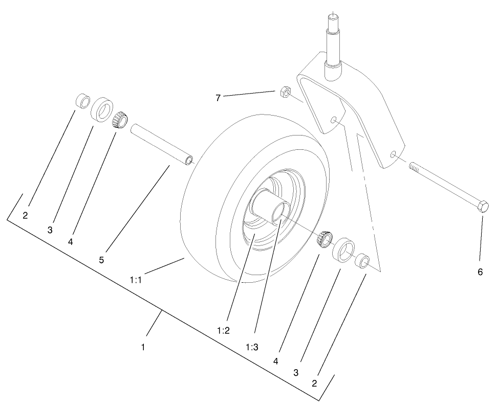 Caster Wheel Assembly No. 1-634662