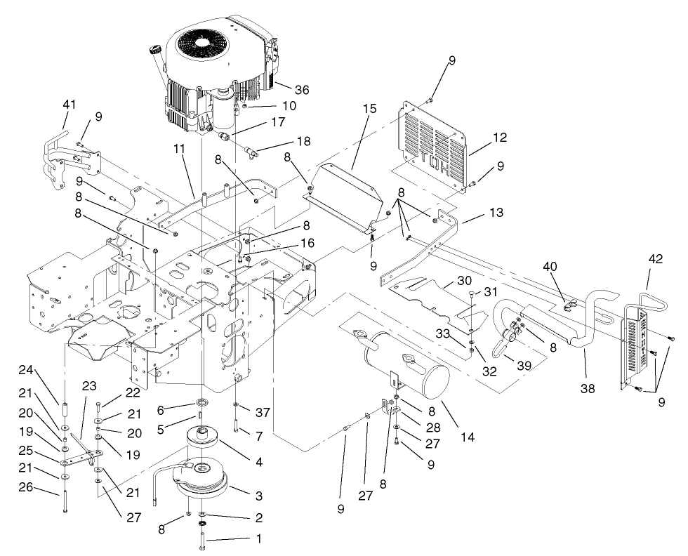 Engine and Clutch Assembly
