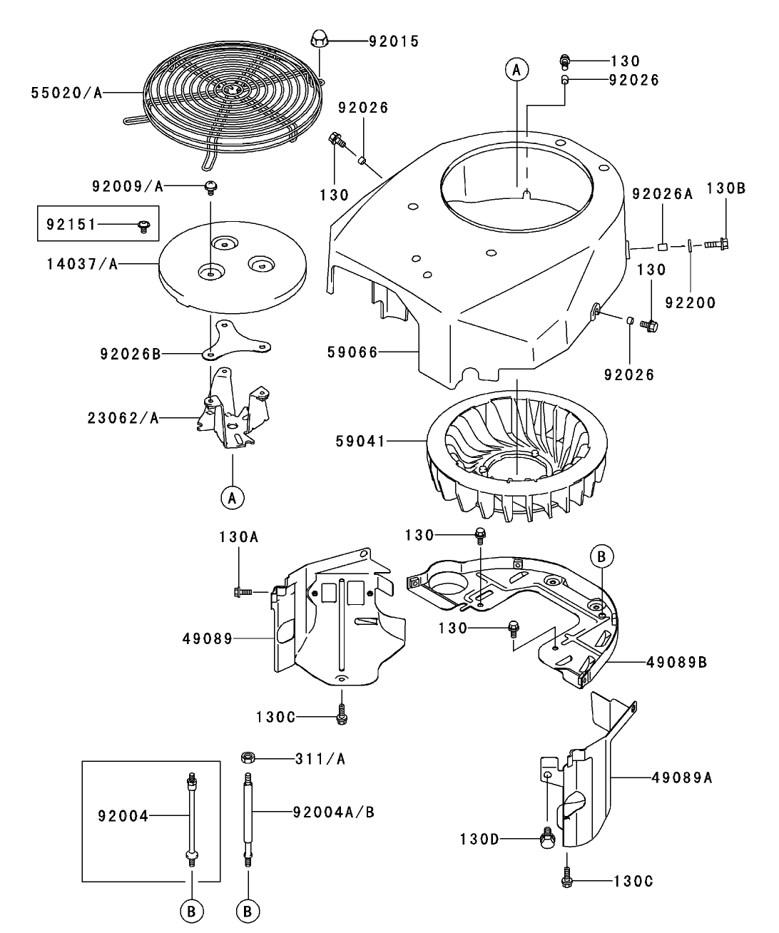 Cooling Equipment Assembly Kawasaki FH500V-ES10