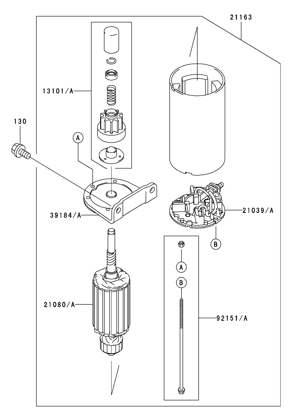 Starter Assembly Kawasaki FH500V-ES10