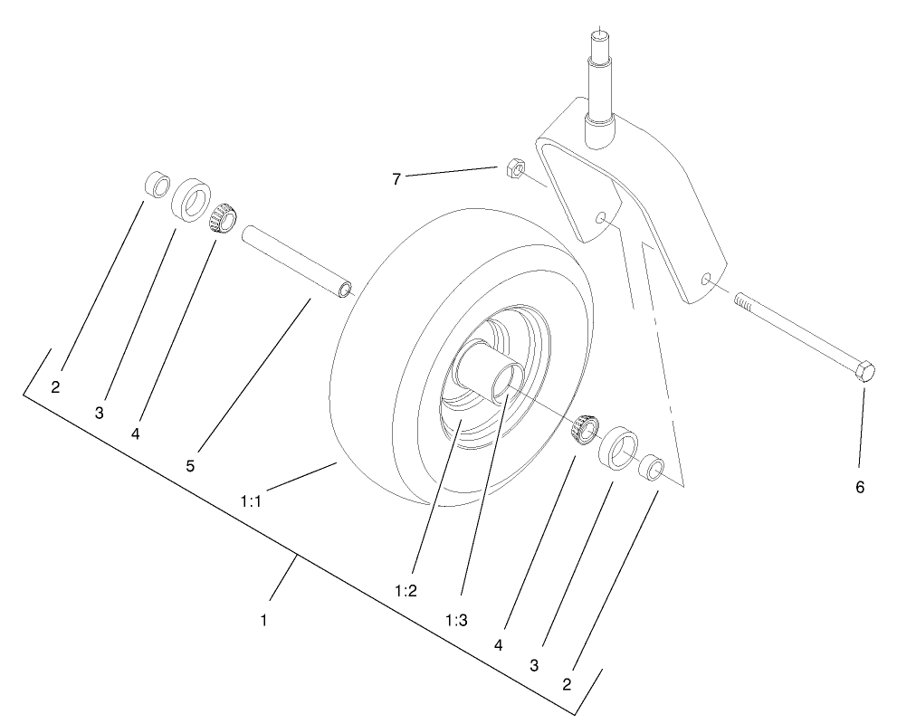 Caster Wheel Assembly No. 1-634662