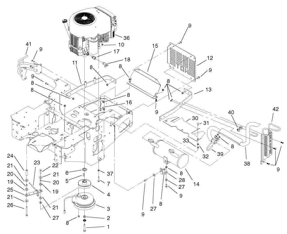 Engine and Clutch Assembly