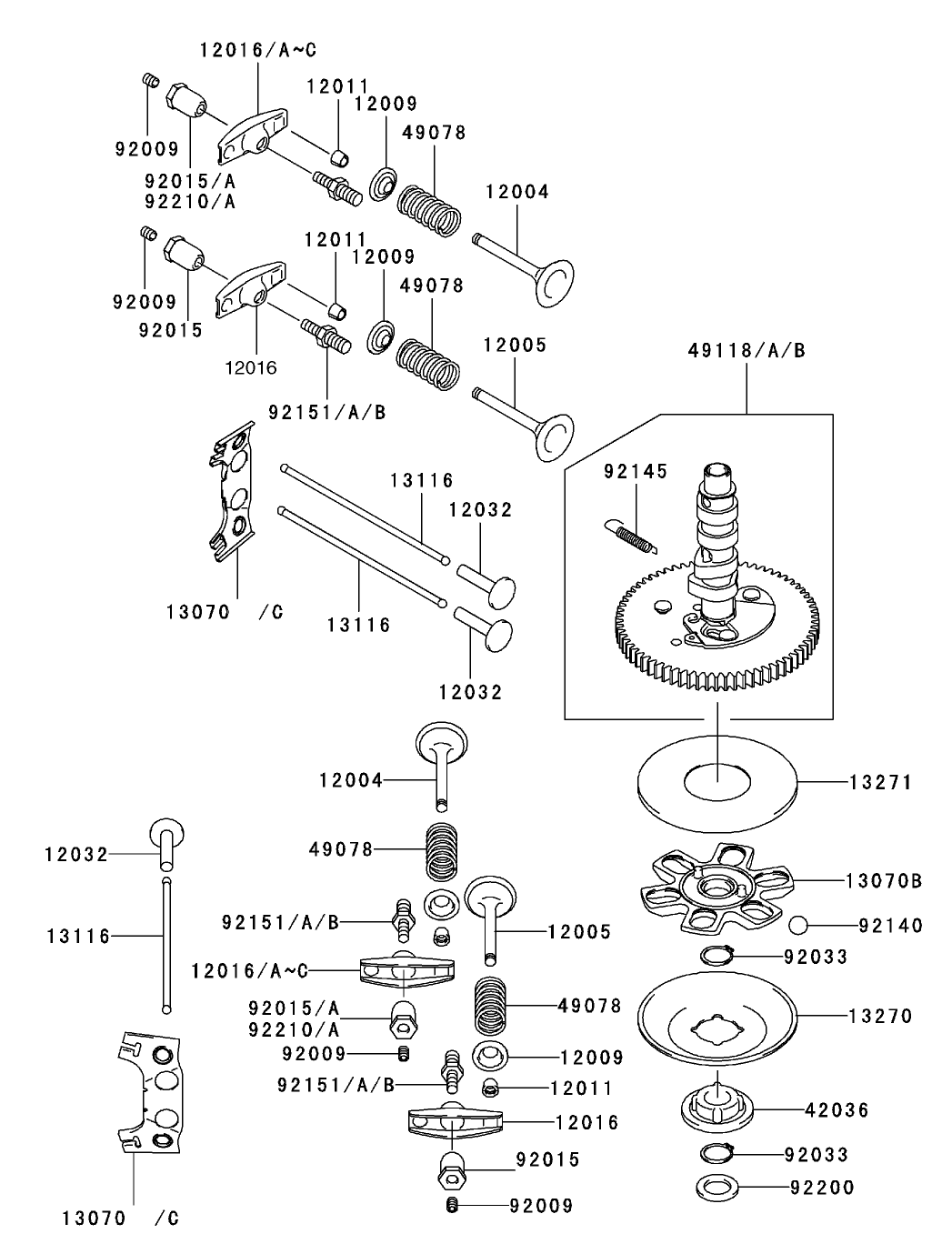 Valve/Camshaft Assembly Kawasaki FH601V-DS06