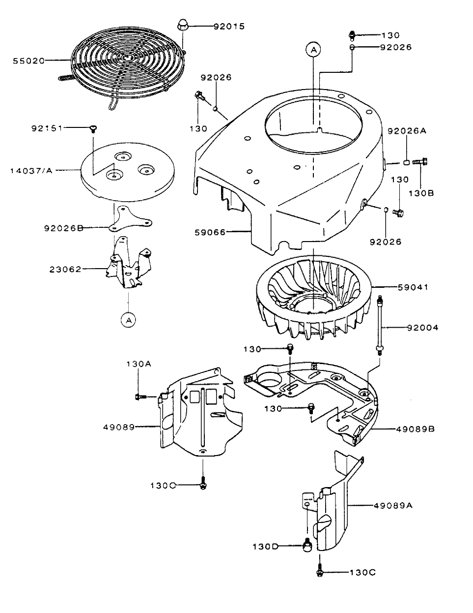 Cooling Equipment Assembly Kawasaki FH601V-DS06