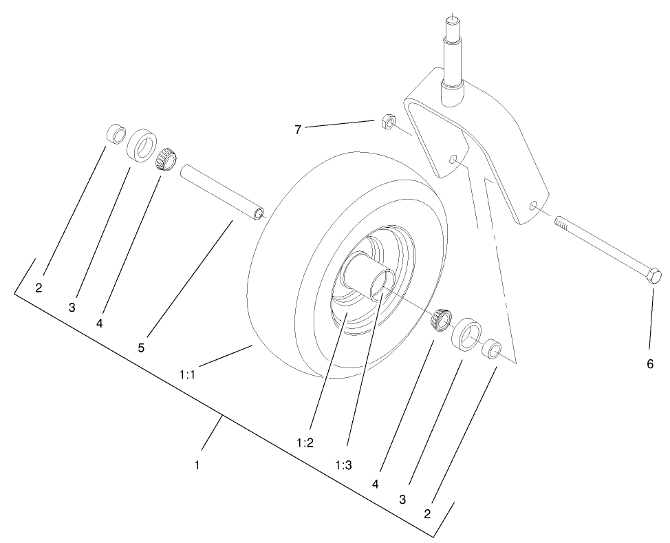 Caster Wheel Assembly No. 1-634662