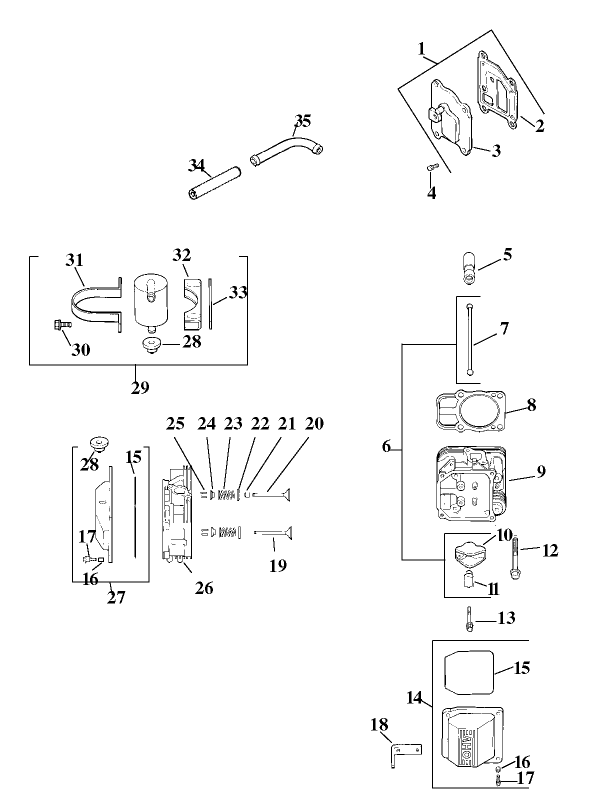 Group 4-Head/Valve/Breather Assembly Kohler CV20S-PS65585