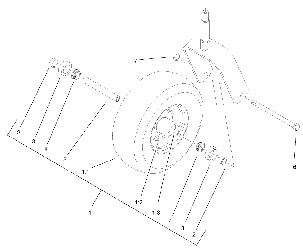 Caster Wheel Assembly No. 1-634662