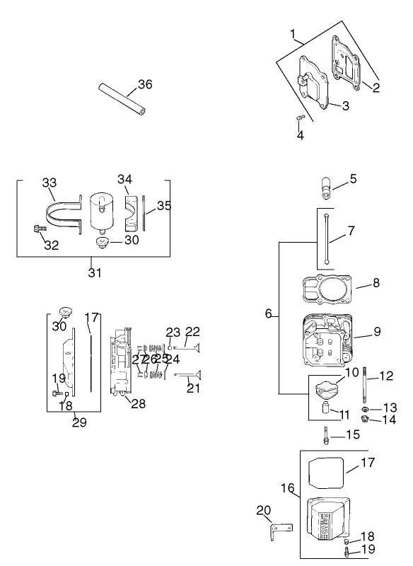 Head/Valve/Breather Assembly Kohler CV23S PS75560
