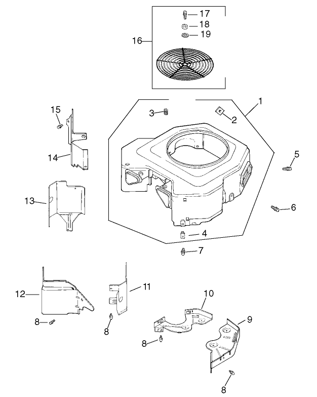Blower Housing Assembly Kohler CV23S PS75560