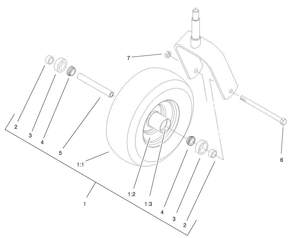 Caster Wheel Assembly No. 1-634662