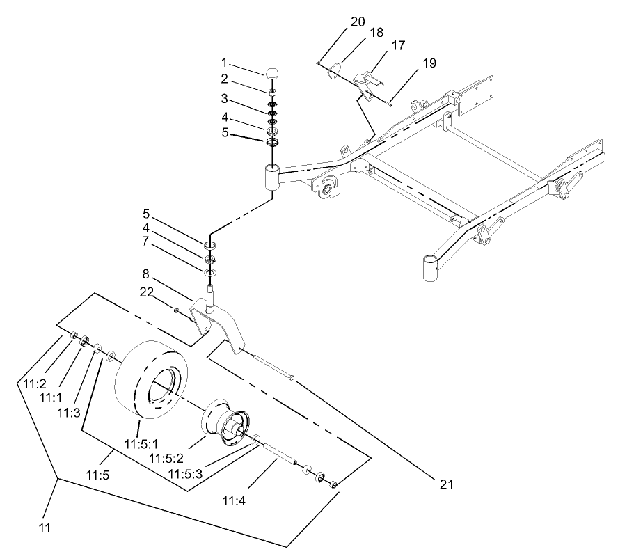 Caster and Wheel Assembly