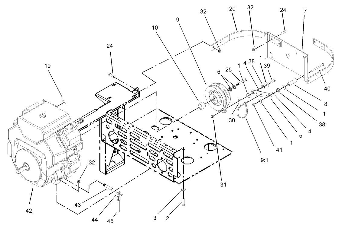 Engine and Clutch Assembly
