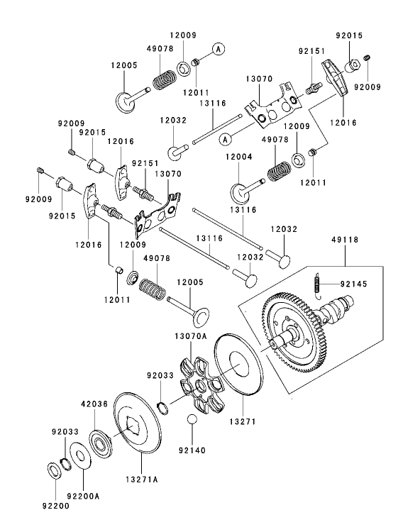 Valve/Camshaft Assembly Kawasaki FH721D-AS05