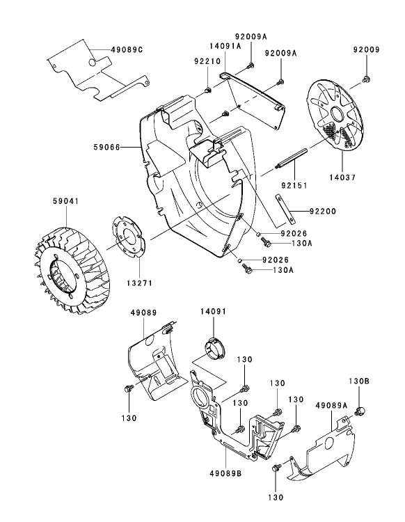 Cooling Equipment Assembly Kawasaki FH721D-AS05