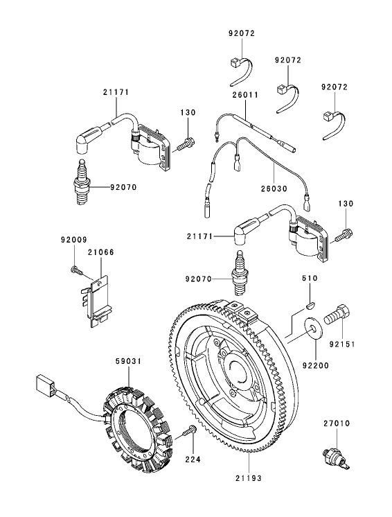 Electric Equipment Assembly Kawasaki FH721D-AS05