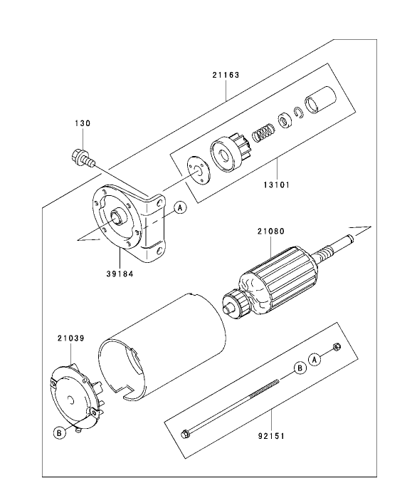 Starter Assembly Kawasaki FH721D-AS05