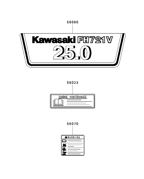 Label Assembly Kawasaki FH721D-AS05