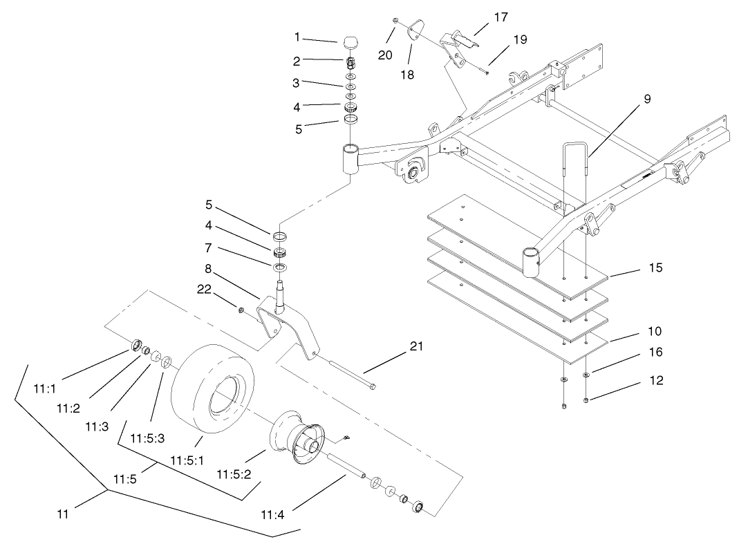 Caster and Wheel Assembly
