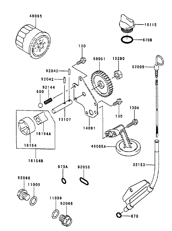 Lubrication Equipment Assembly Kawasaki FD750D-AS03